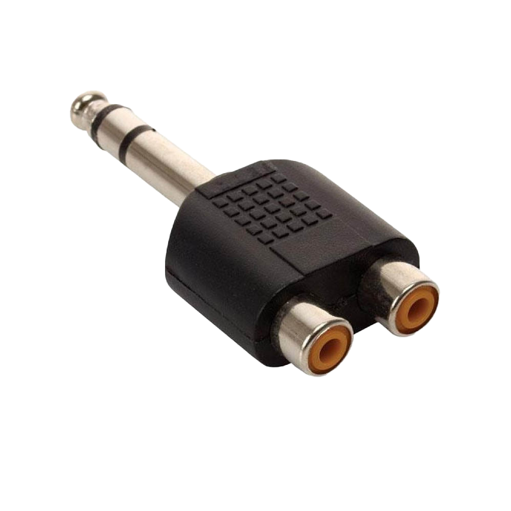 Plug 6,5 stereo a 2 jack RCA.