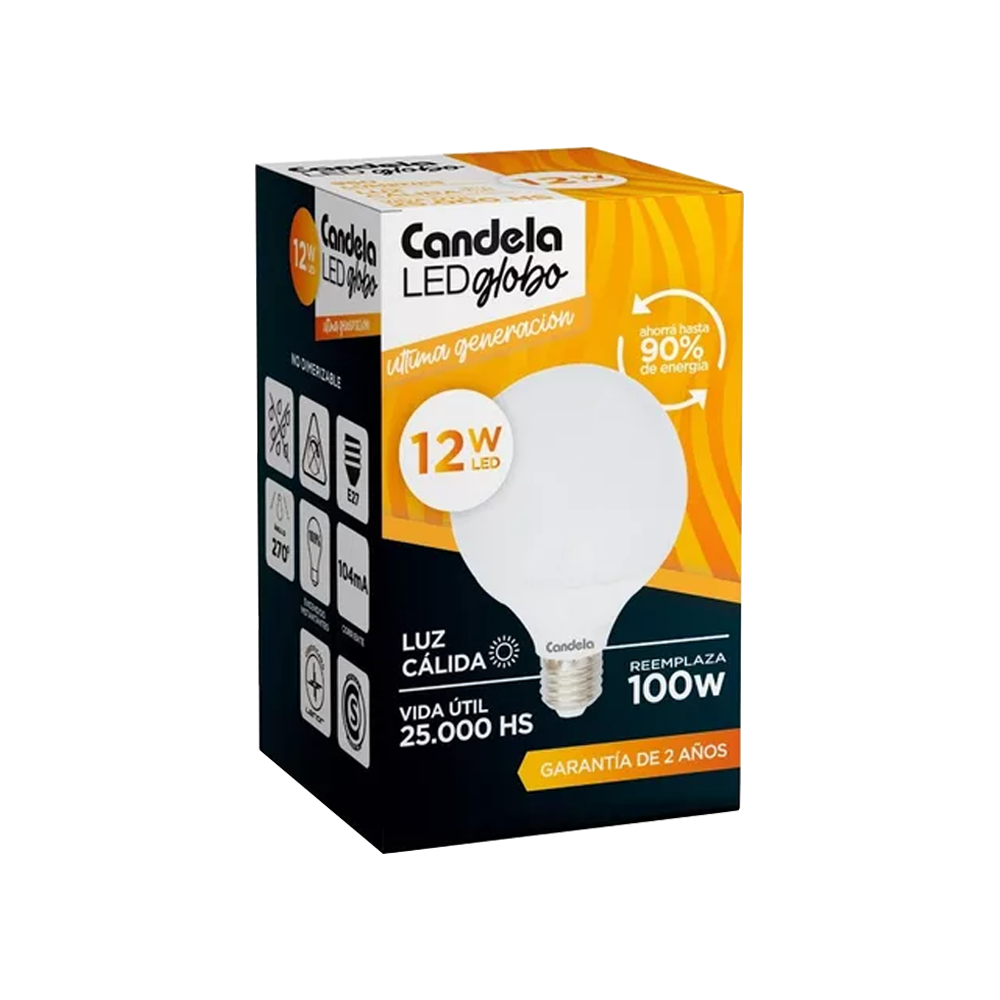 Led Globo 12W. Cálida