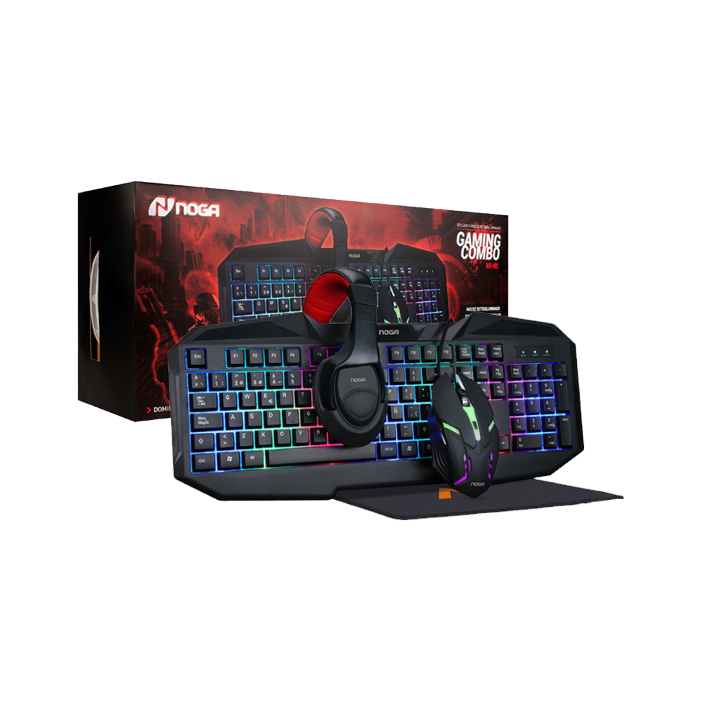 Kit gamer 4 en 1 teclado-mouse-pad mouse-auricular